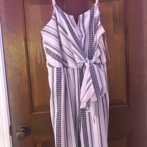 Black and White striped Jumpsuit